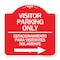 Signmission Bilingual Reserved Parking Visitor Parking Only Estacionamiento Para Visitantes, A-DES-RW-1818-24302 A-DES-RW-1818-24302 - alternate 1